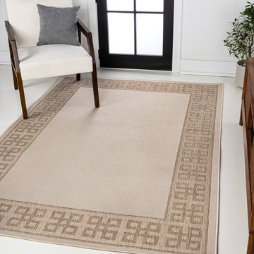 Athena Classic Geometric Border Indoor/Outdoor Area Rug